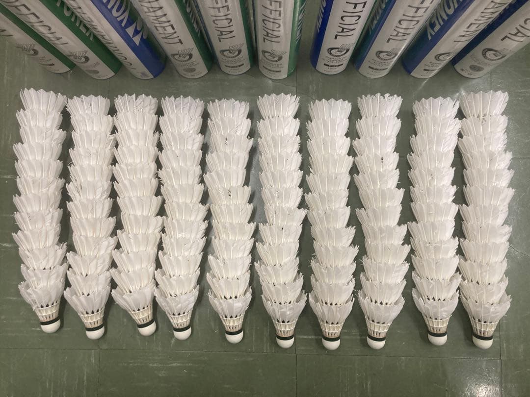 【美品】ニューオフィシャル　リペア済み　基礎打ち・ノック用シャトル120個