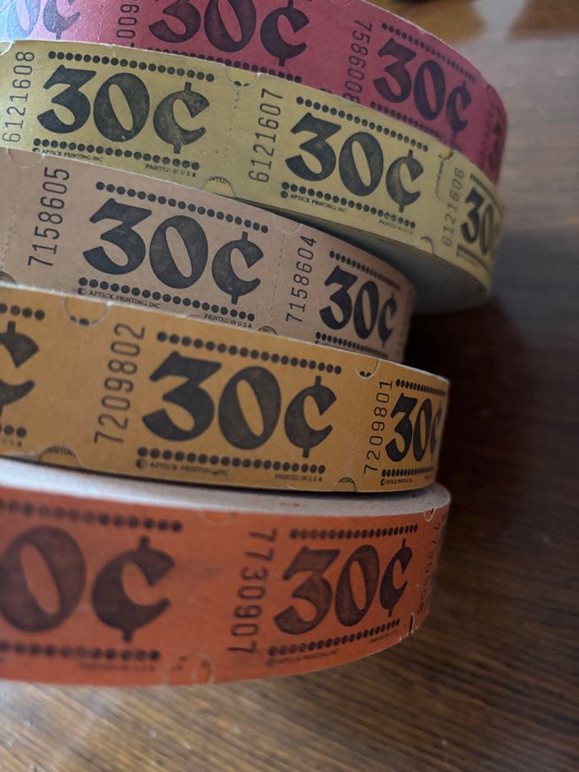 海外紙物　ヴィンテージ カラフル　プライスチケット　5種セット　大量！！！