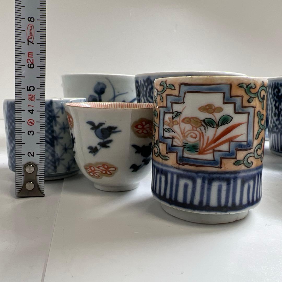 古伊万里　蛸唐草等　染付蕎麦猪口色々16点　東Y7-1224③タエトサ