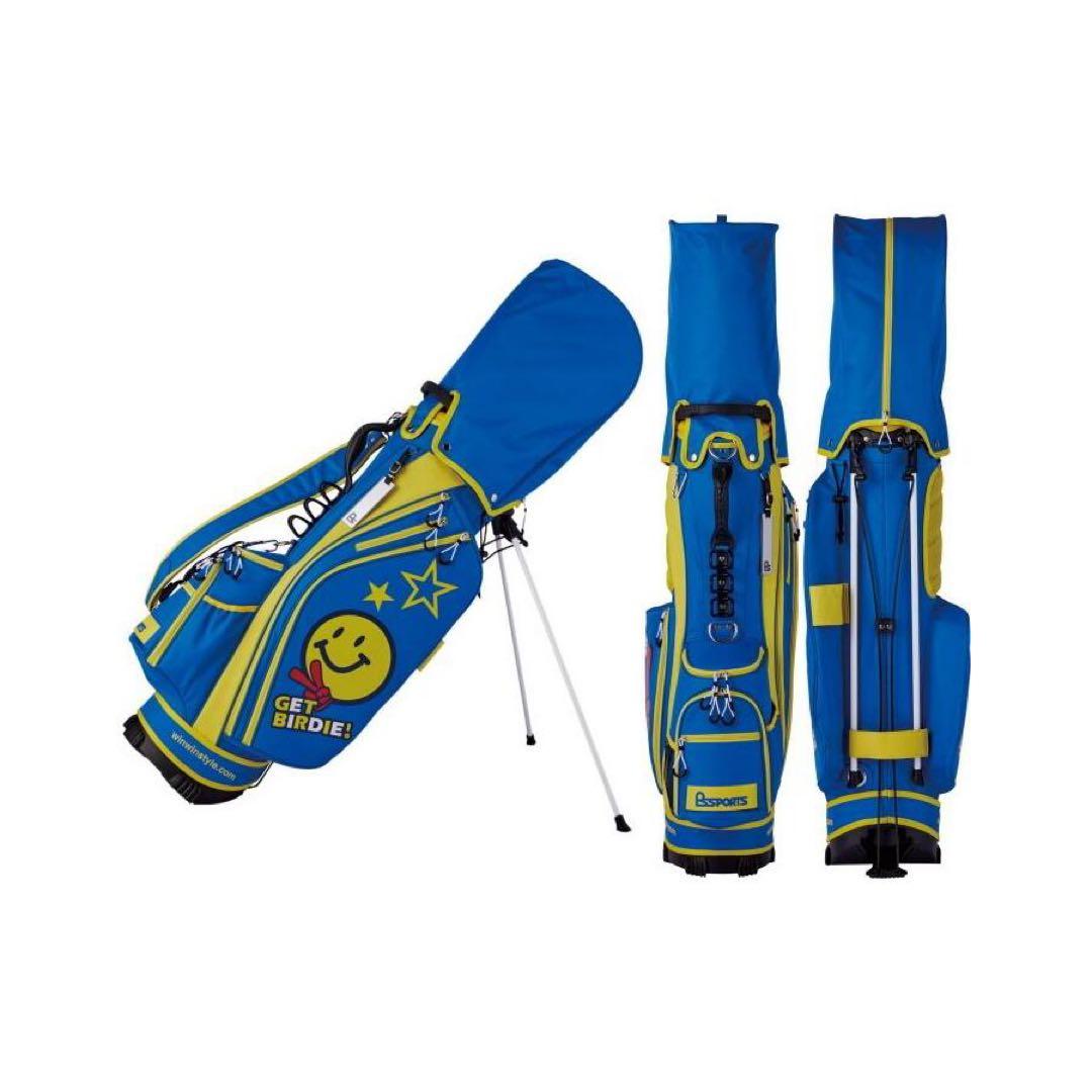 新品 未使用 スマイリーデザイン ゴルフバッグ