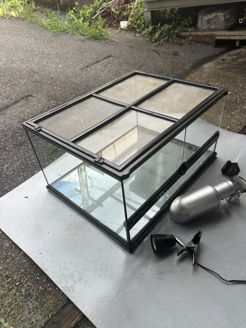 GEX グラステラリウム 6030 爬虫類　ケージ　ランプソケット2種類付き！