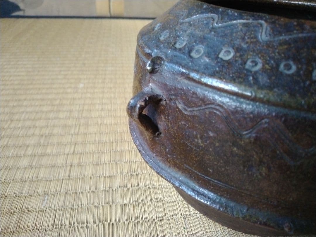 江戸初期～前期　内ヶ磯窯古高取水指　骨董　古美術　茶道具　朝鮮唐津　珍品