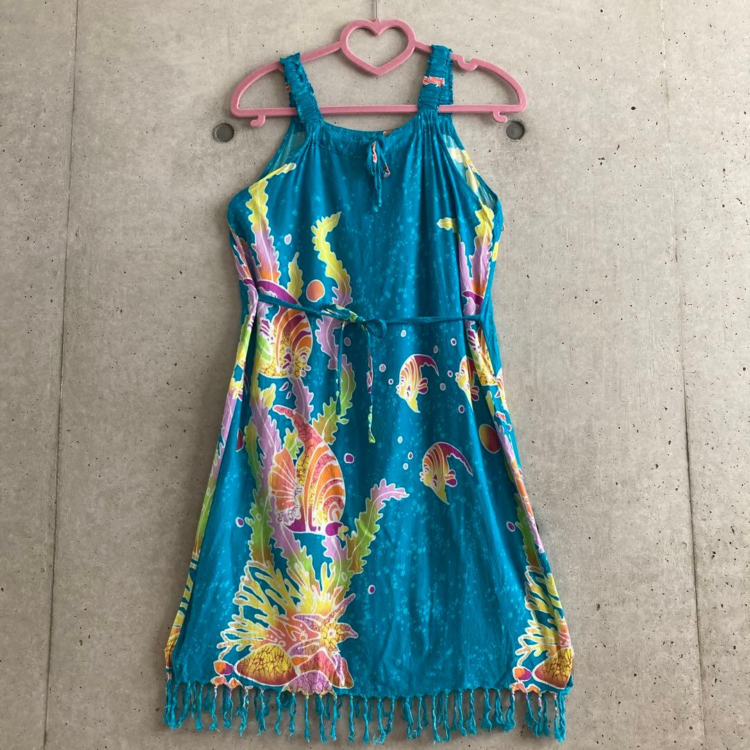 ★Hawaii★海外ハワイ購入 ハワイ ムームー ハワイアン ドレス ワンピース