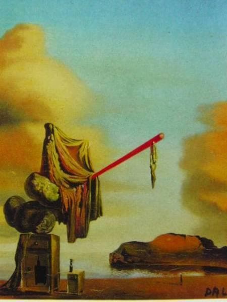 ダリ、浜辺の夢想、希少画集画、新品額付