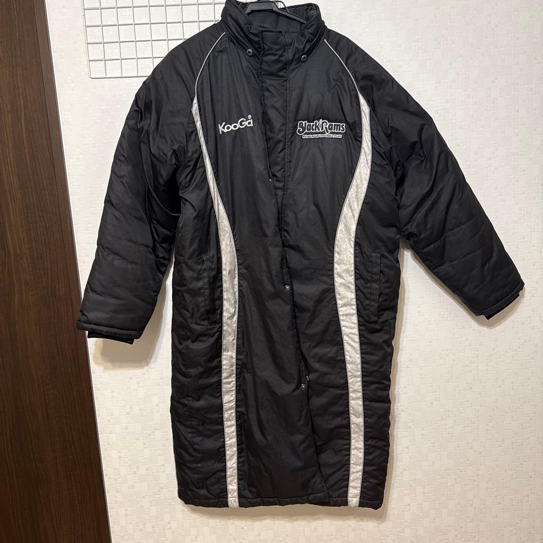 BLACK RICOH RAMS ラグビーベンチコート　フード無し