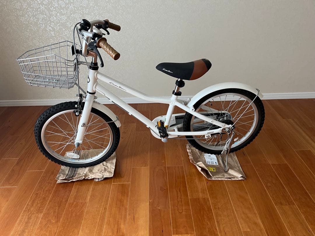 KhodaaBloom コーダブルーム子供用自転車 ホワイト 前バスケット付き