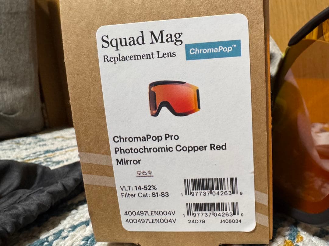 SMITH squad mag スペアレンズ pro調光 クリアレンズ未使用