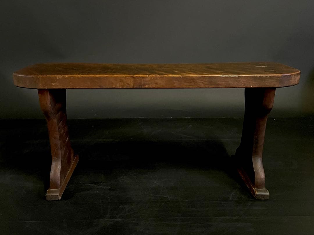 『母』 脇息 肘置 肘掛 木製 特大70cm 民藝 古民具 (E)