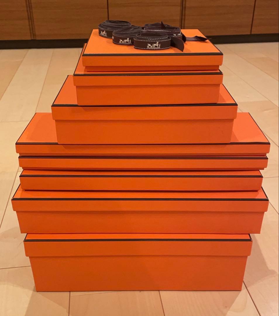 HERMES オレンジボックス　空箱　ショップ袋