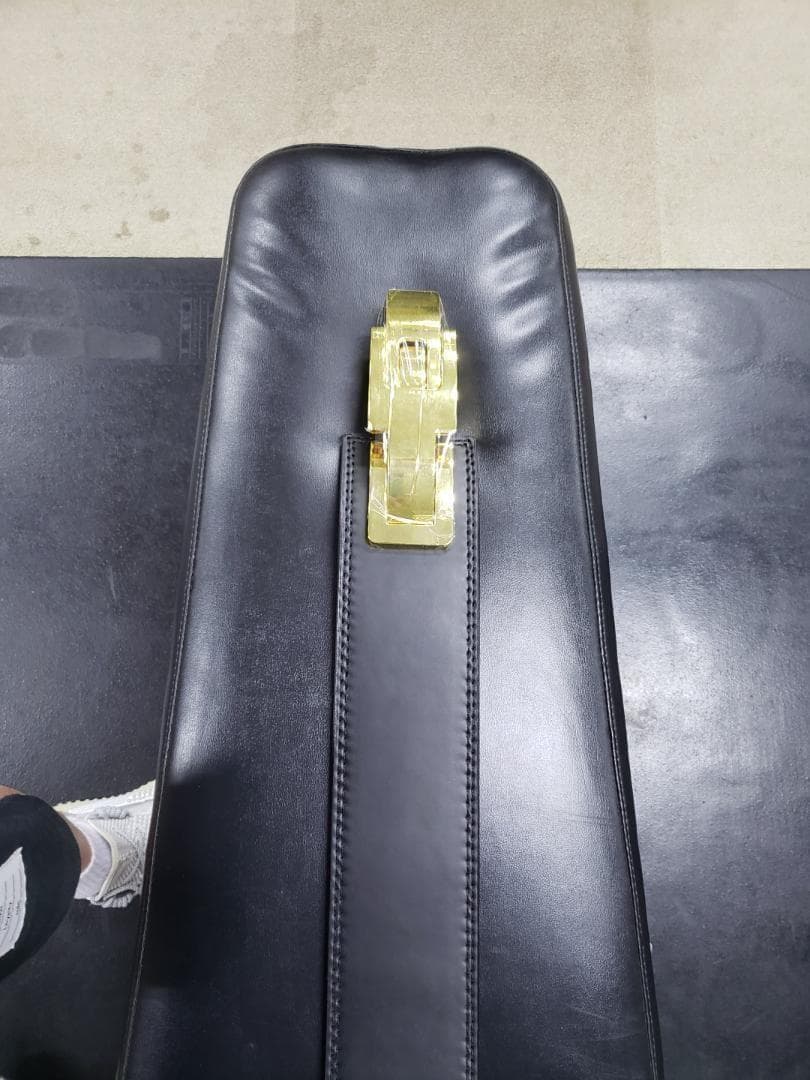 レバーアクションベルト パワーベルト金 ワンタッチ可変式13ｍｍ Mサイズ