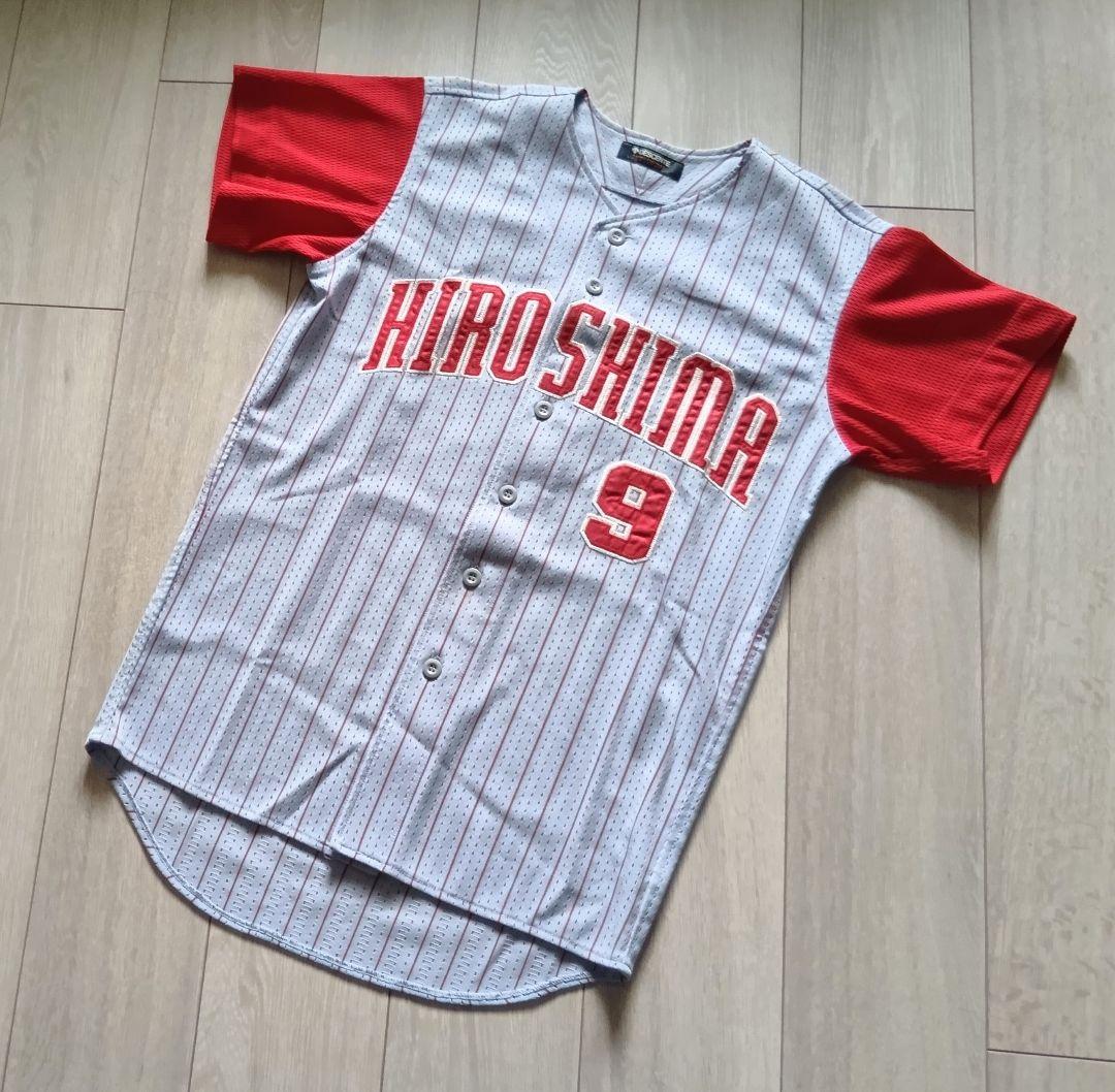【当時物】広島　東洋　カープ　緒方　ビジター　ユニフォーム　デサント　S