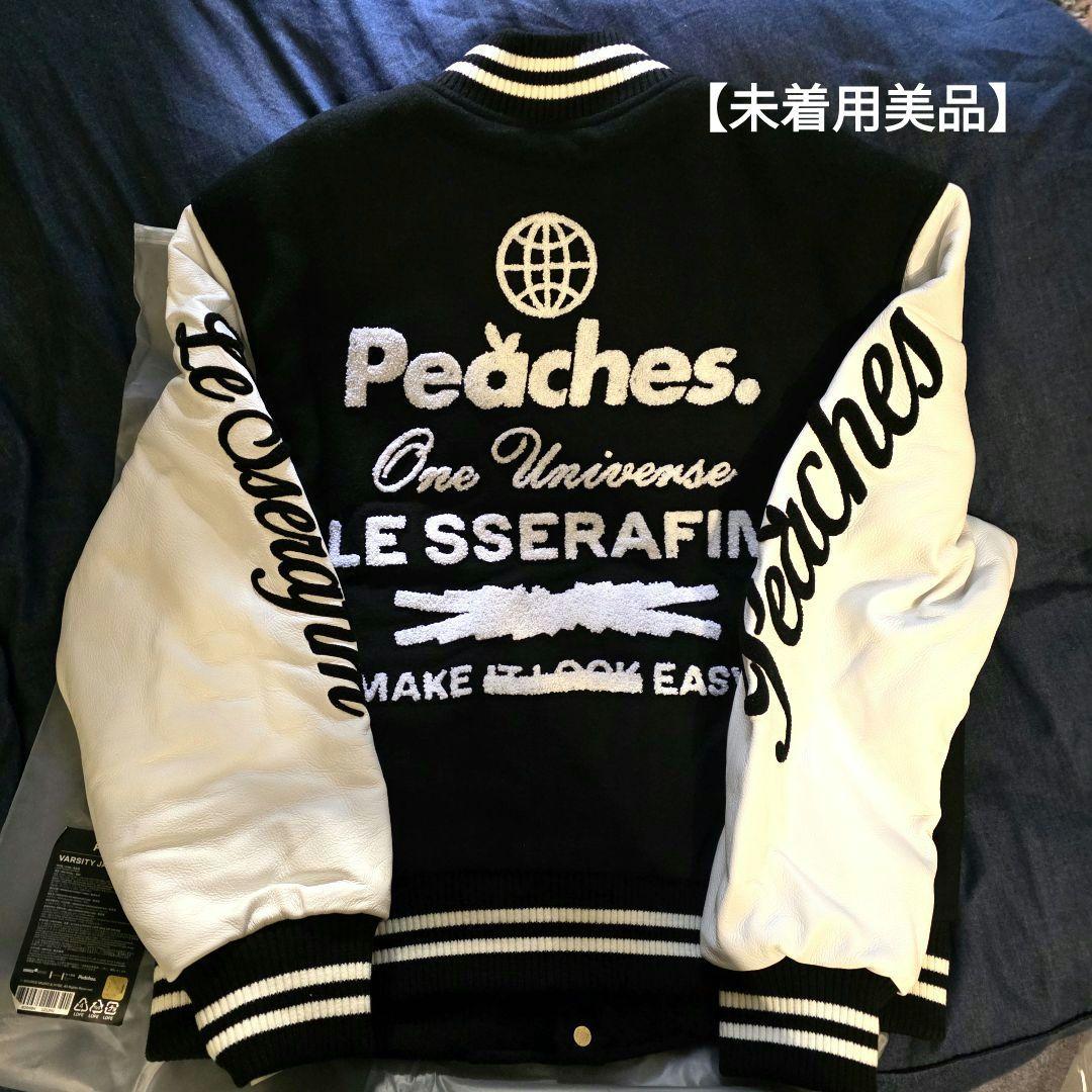 【新品未着用美品】LE SSERAFIM×Peaches. Lサイズ スタジャン