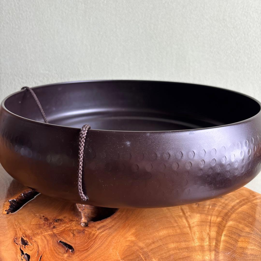 銅鑼 バイ付き 直径 約35cm 寺院調度品 茶会の合図