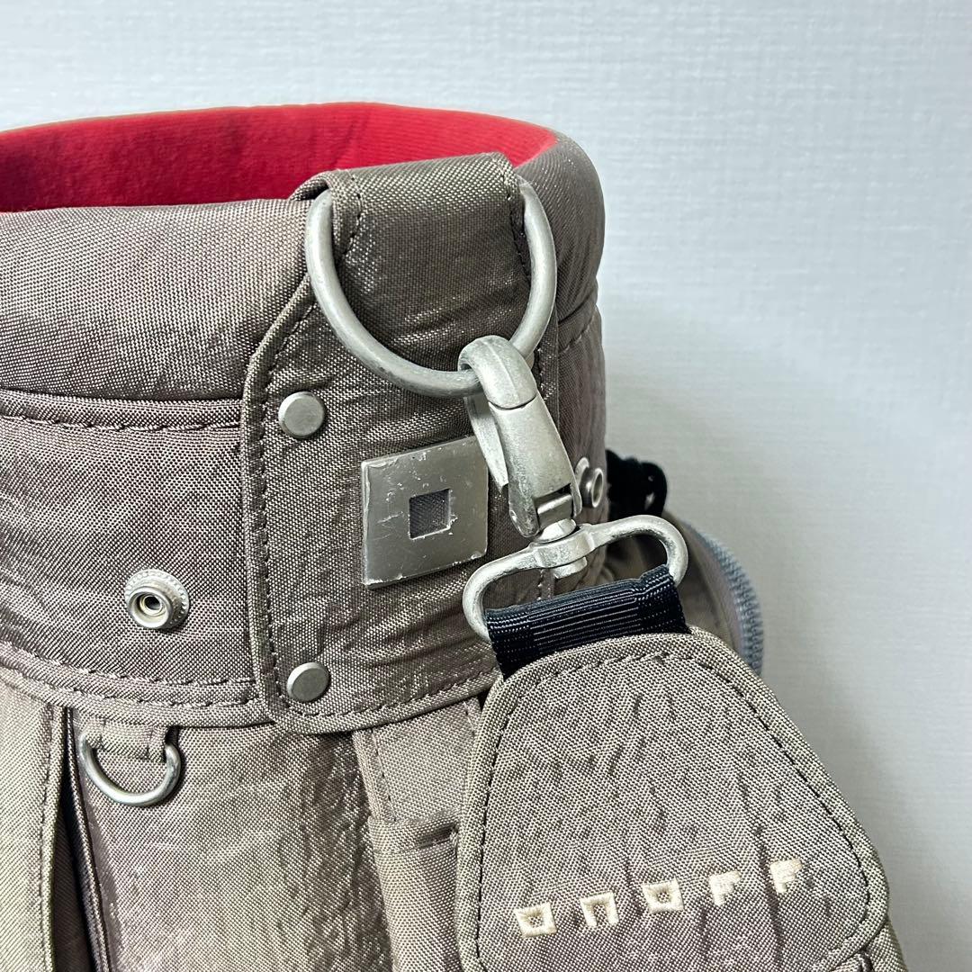 ONOFF オノフ キャディバッグ ゴルフバッグ ベージュ系 フード付き