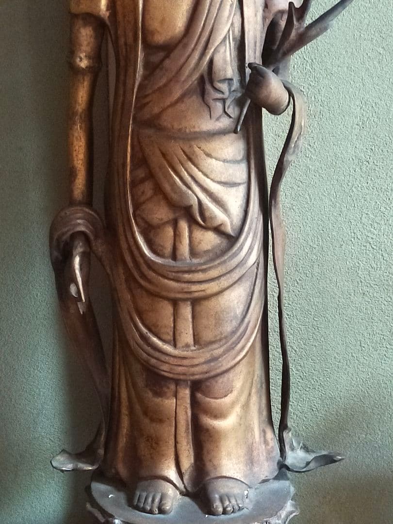 ♥大きな♥観音像♥立像【光雲】高７２３ｍｍ　銅製　観音様　ブロンズ像　仏像　骨董