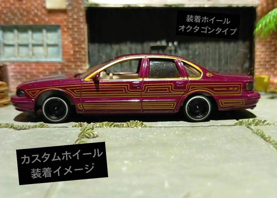 ローライダーミニカー＆アメリカンジオラマ＆カスタム用ワイヤーホイールセット☆新品