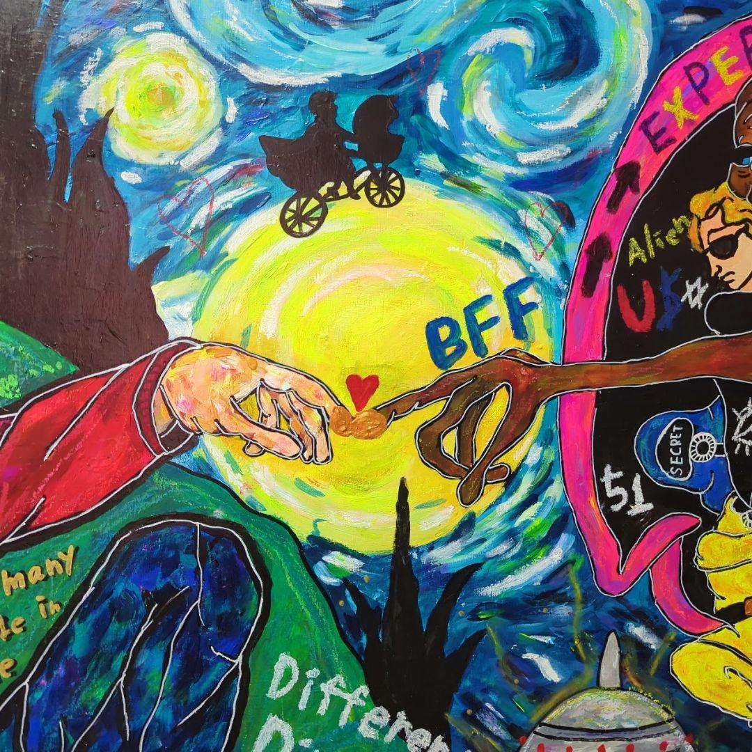 【一点物/SALE】Famous Alien-エリア51の実験台へ-【現代アート