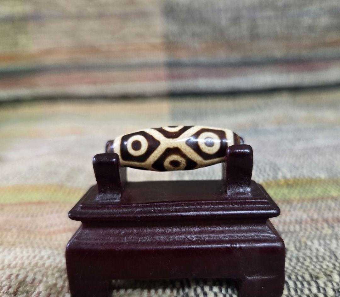 908　天珠　上肯　亀甲長壽九眼天珠　dzibeads！