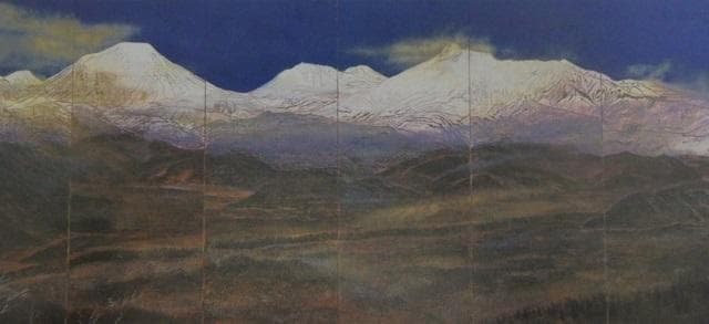 中村豪志、【日光連山・朝明】、希少な額装用画集より、新品額装付、状態良好