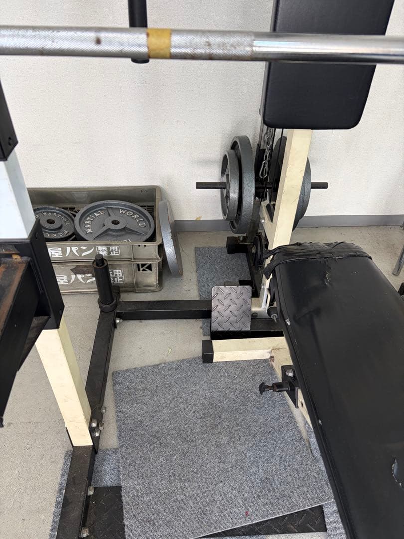 トレーニングベンチ バーベル付き