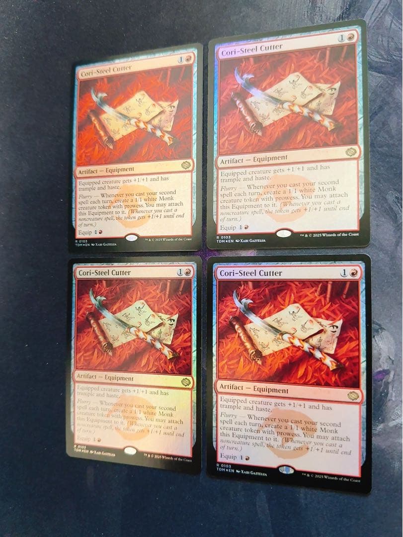 【foil】コーリ鋼の短刀　英語　4 枚セット