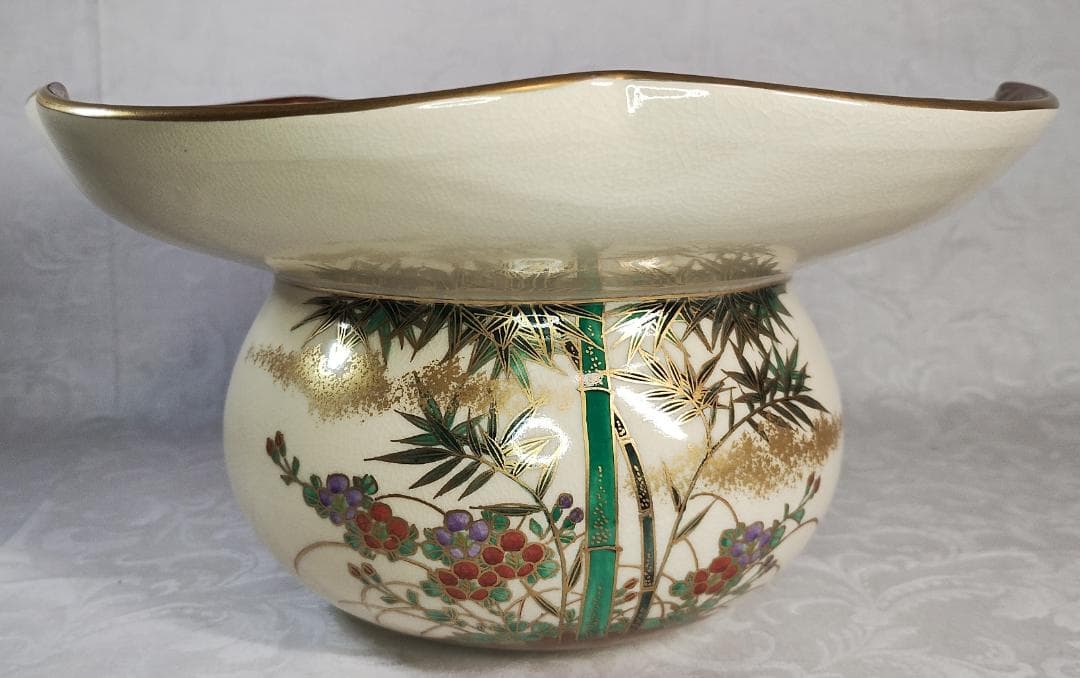 茶道具 砂金袋 城岳造 仁清写 水指