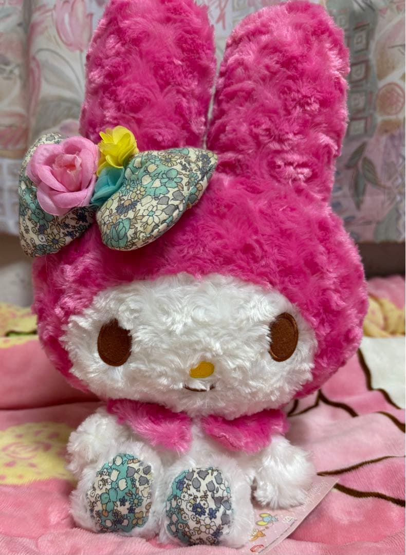 【激レア)Bigマイメロボアぬいぐるみ タグ付き