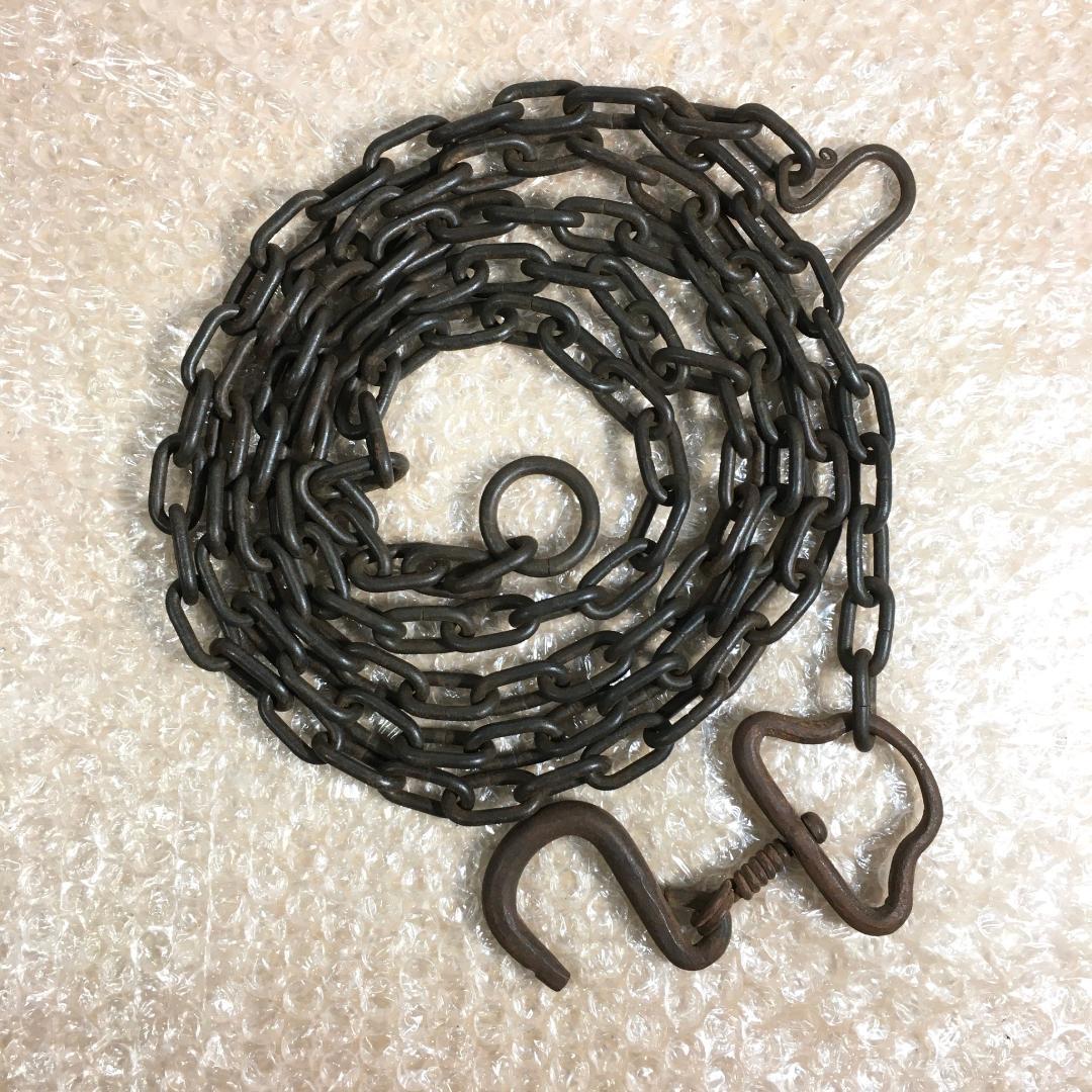 田中敏孝 釣釜道具 釣手 釜鐶 釜鎖 共箱 茶道具 金属工芸 本物保証