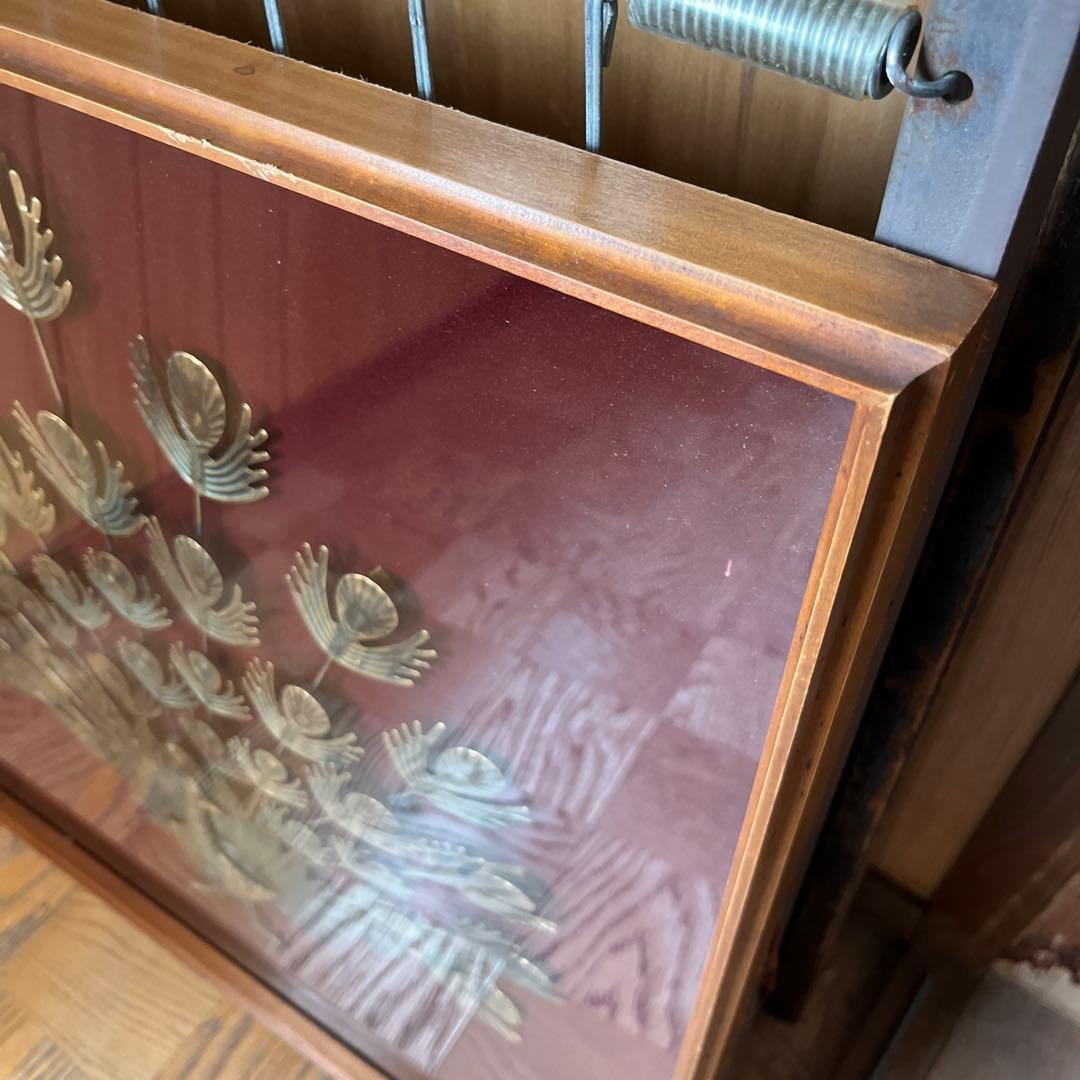 ヴィンテージ孔雀額装