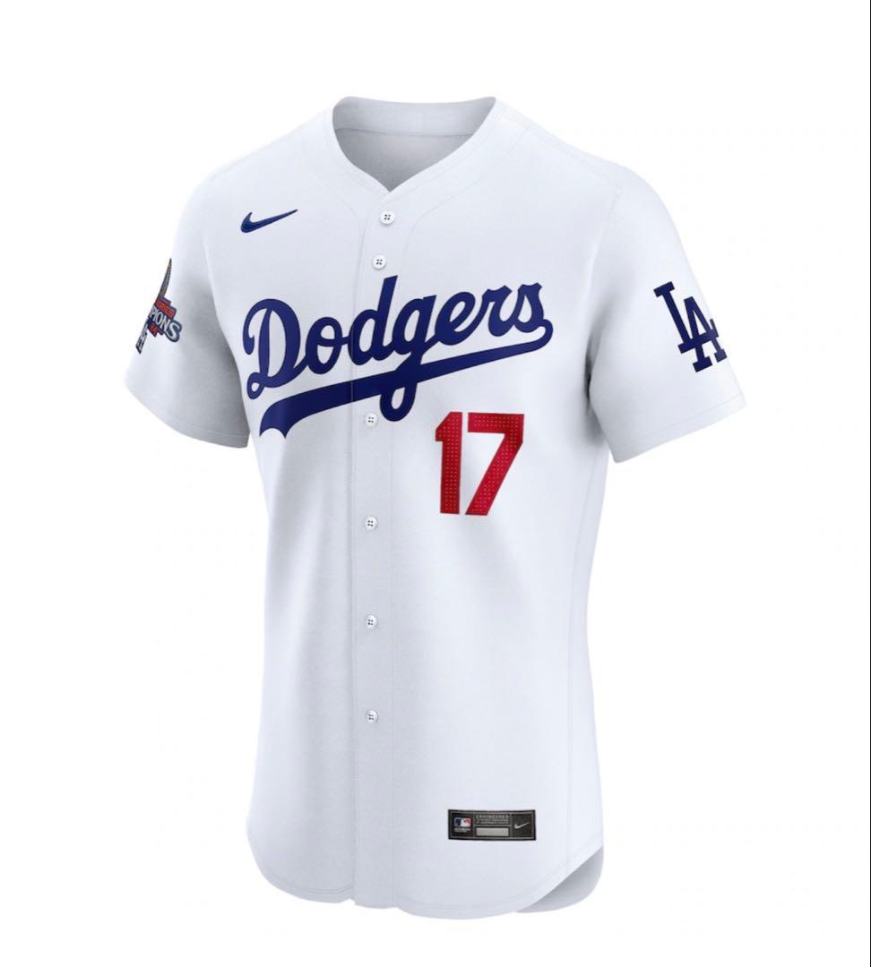 チャンピオンロゴ　ナイキ ドジャース大谷翔平 オーセンティックエリートジャージ