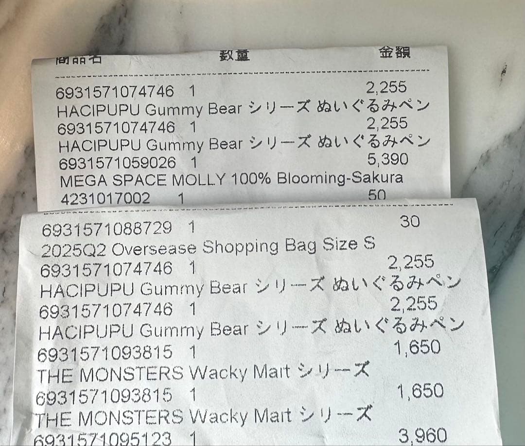 HACIPUPU Gummy Bear シリーズ ぬいぐるみペンダント 6個