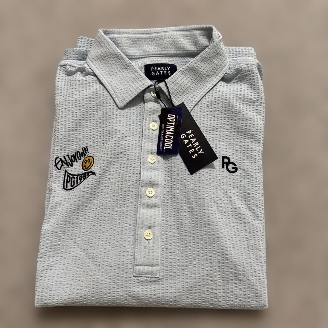 お値下げ！パーリーゲイツ 水色 ポロシャツ メンズ 7