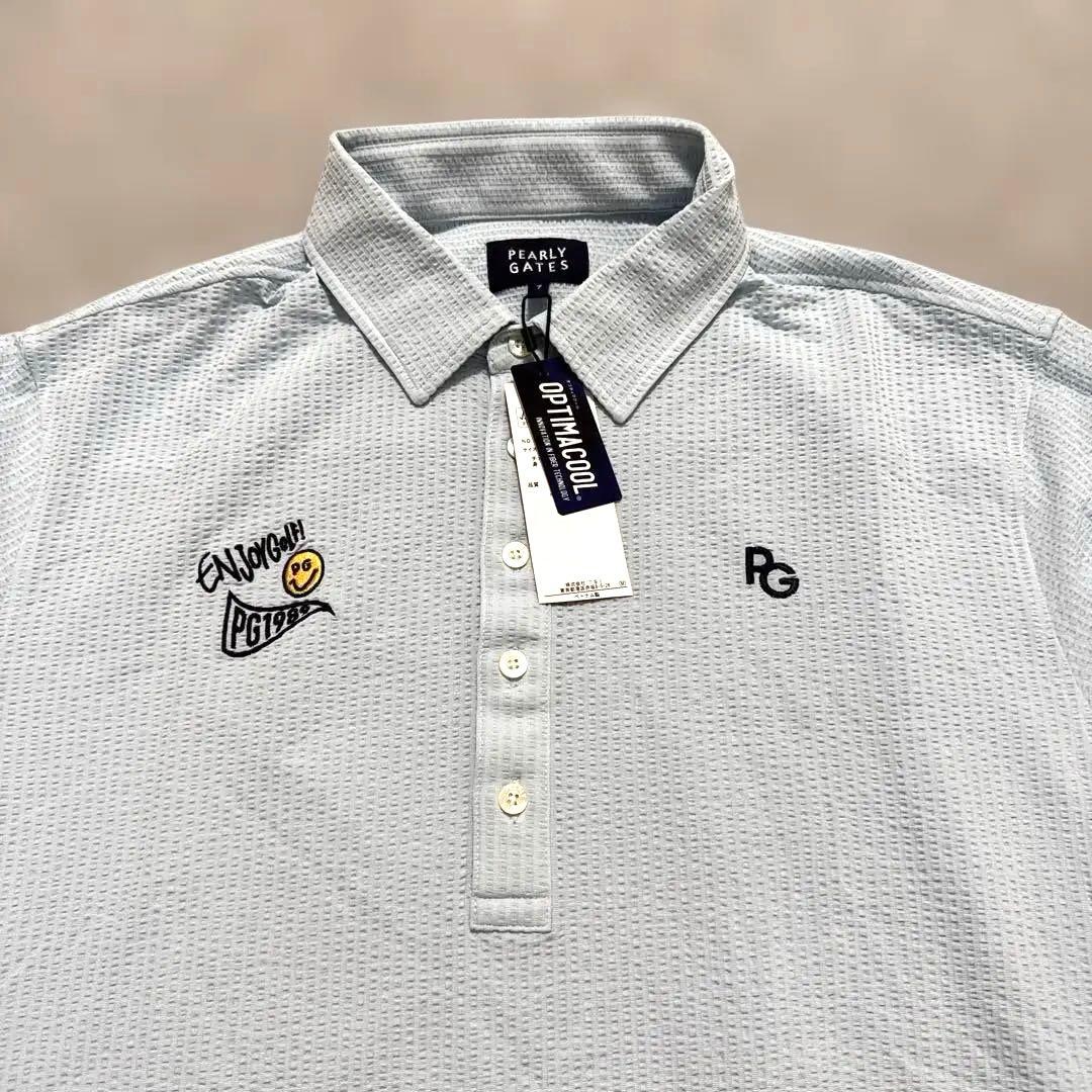 お値下げ！パーリーゲイツ 水色 ポロシャツ メンズ 7