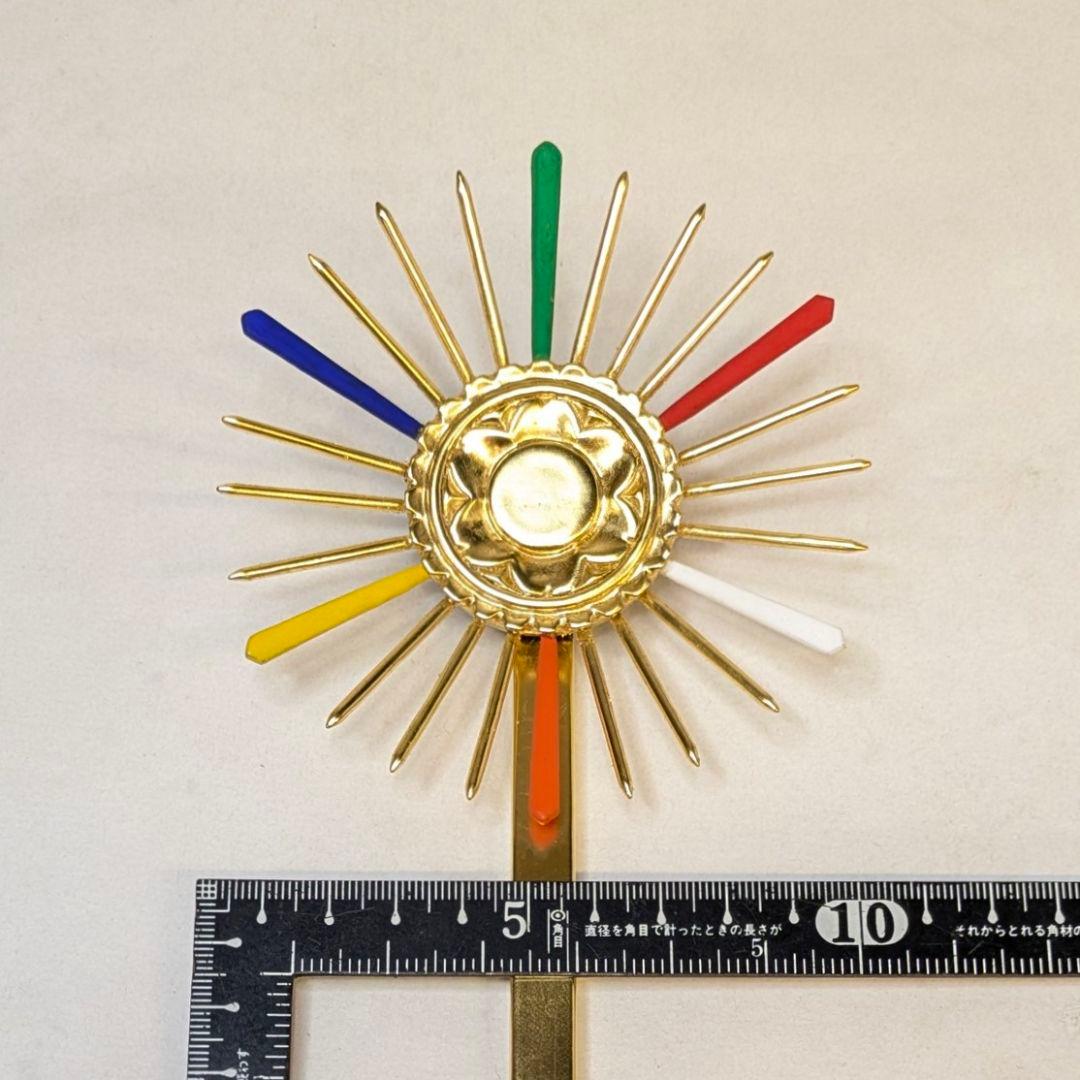 【値下げ・新品】 阿弥陀如来立像　純金箔　極彩色　総高さ約26.5㎝　阿弥陀