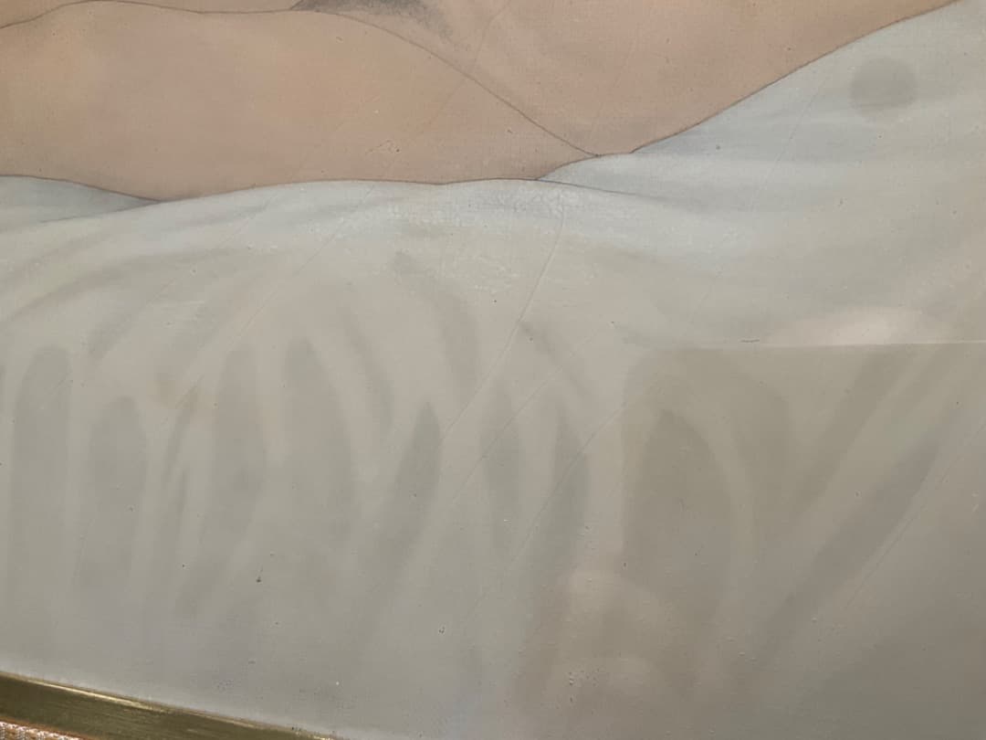 真作　栗原喜依子 「裸婦」 油彩8号古径額 二科会員 物故女流巨匠 ◆逸品!