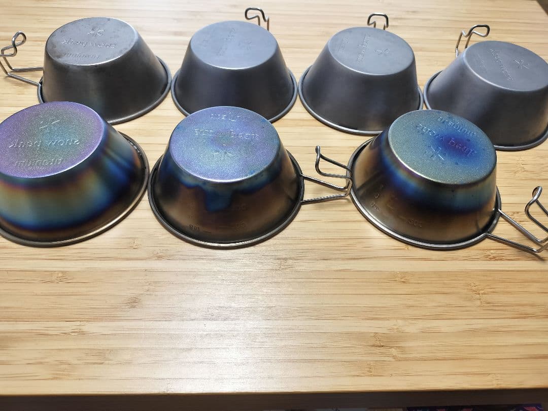  Peak シェラカップ 7個セット チタン製