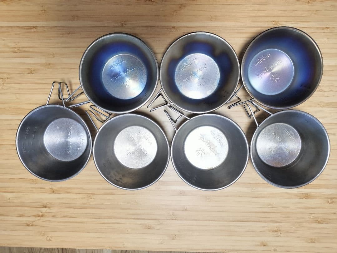  Peak シェラカップ 7個セット チタン製