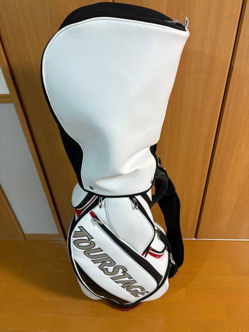 ツアーステージ キャディバッグ ホワイト/ブラック