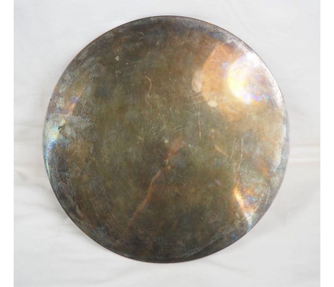 送料無料　極希少　江戸時代掛け銅鏡『和田伊賀守藤原安次』銘　コレクター放出品