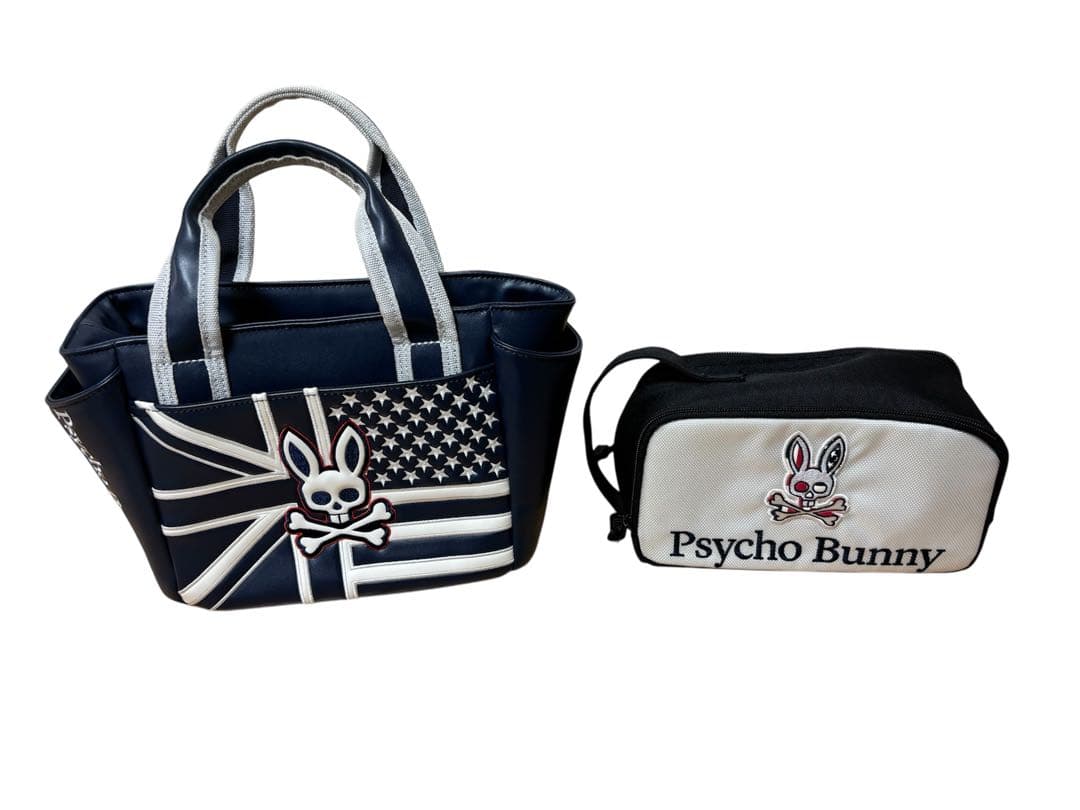 Psycho Bunny キャディバッグ アメリカ・イギリス国旗デザイン