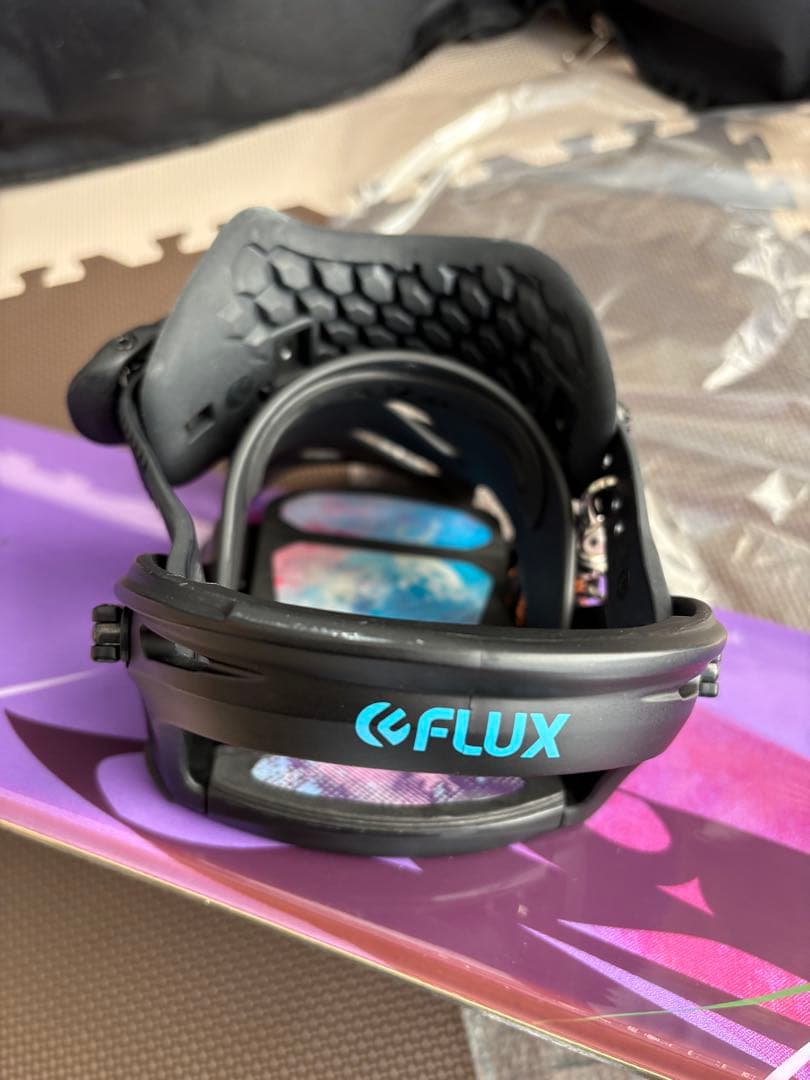 Burton スノーボード 紫と緑 FLUXバインディング