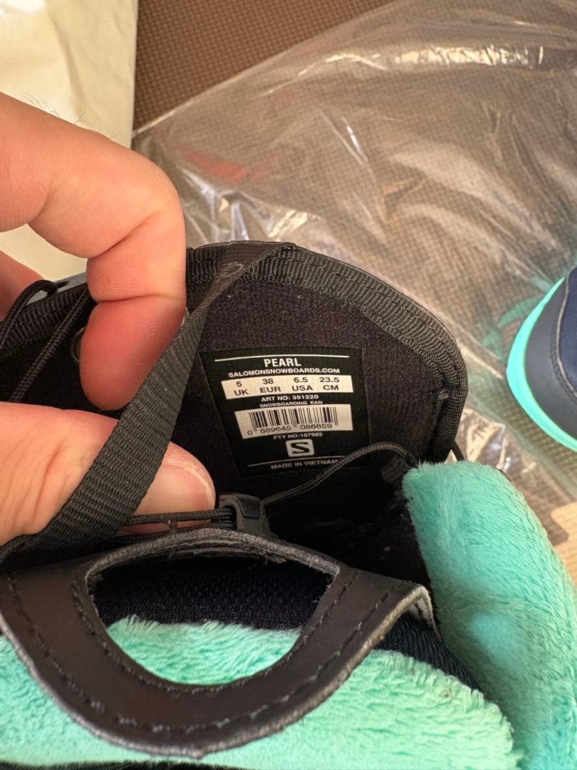 Burton スノーボード 紫と緑 FLUXバインディング