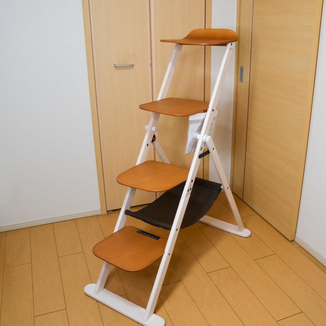 のり【美品】Richell リッチェル 木製キャットラダーラック 125H