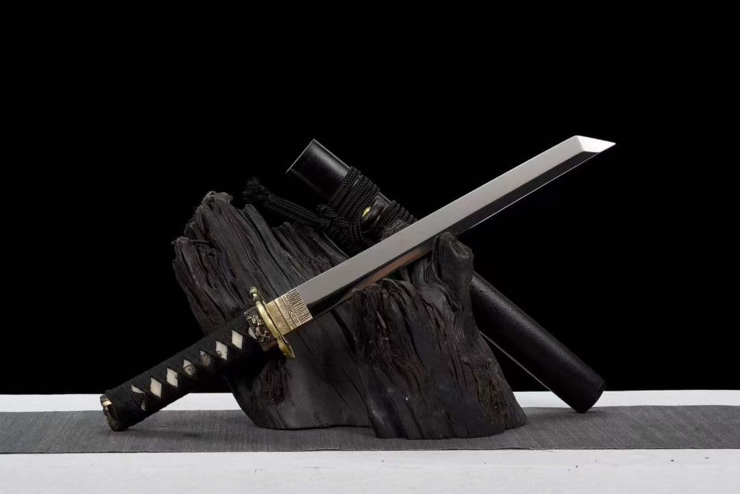 12寸銅装鋒鋼鏡面唐刀『断夢』武具　刀装具　日本刀　模造刀 居合刀