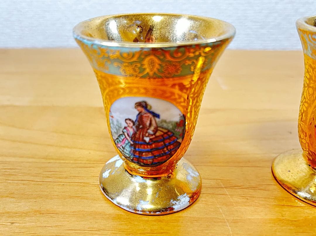 Le Mieux リキュールセット グラス デキャンタ 24金 金彩 カップ