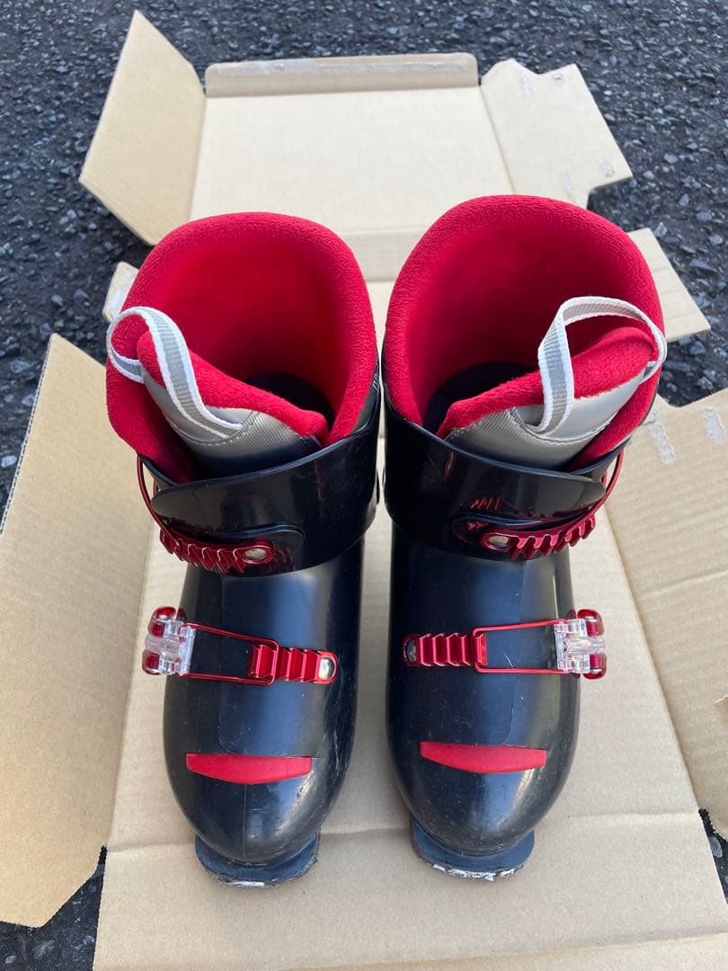 HEAD、ATOMIC ジュニアスキー板+ストック＋ブーツセット