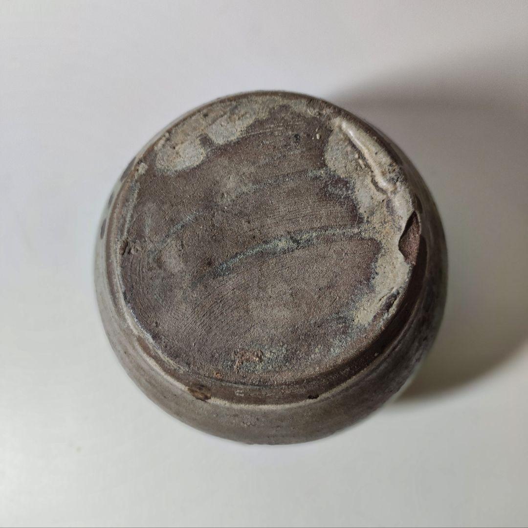 古丹波　白釉流しうるか壺