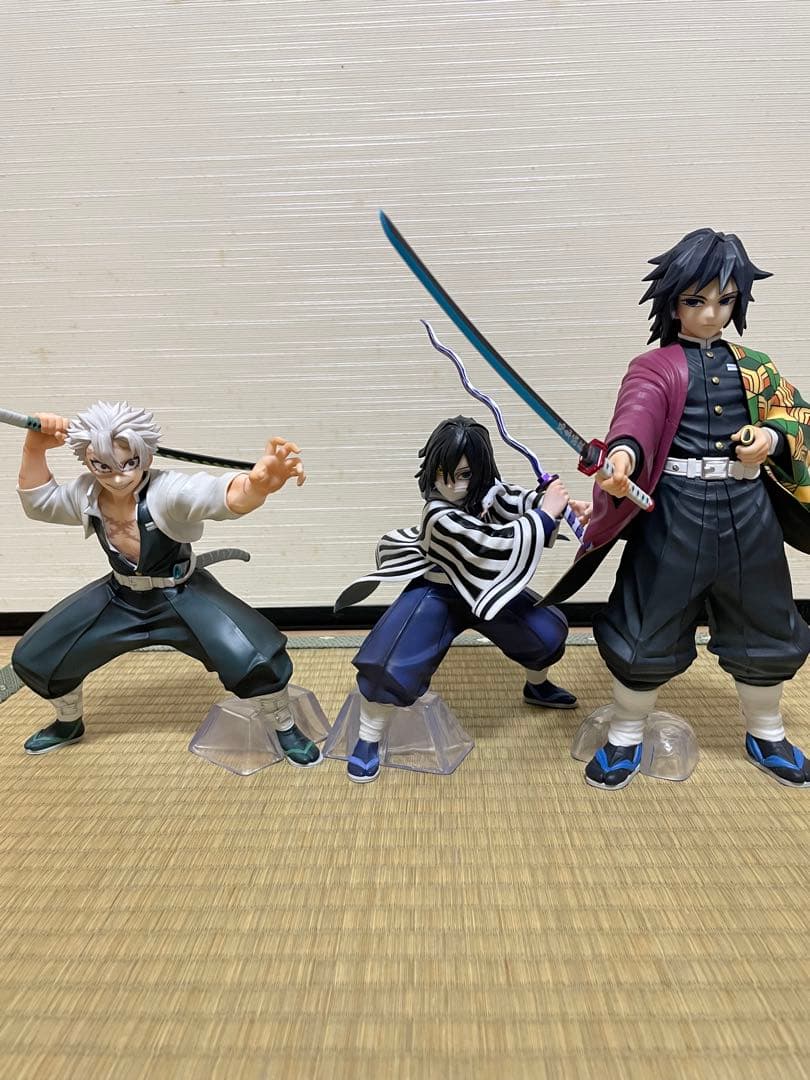 美品】一番くじ 鬼滅の刃 柱稽古　フィギュア　不死川実弥 伊黒小芭内 冨岡義勇