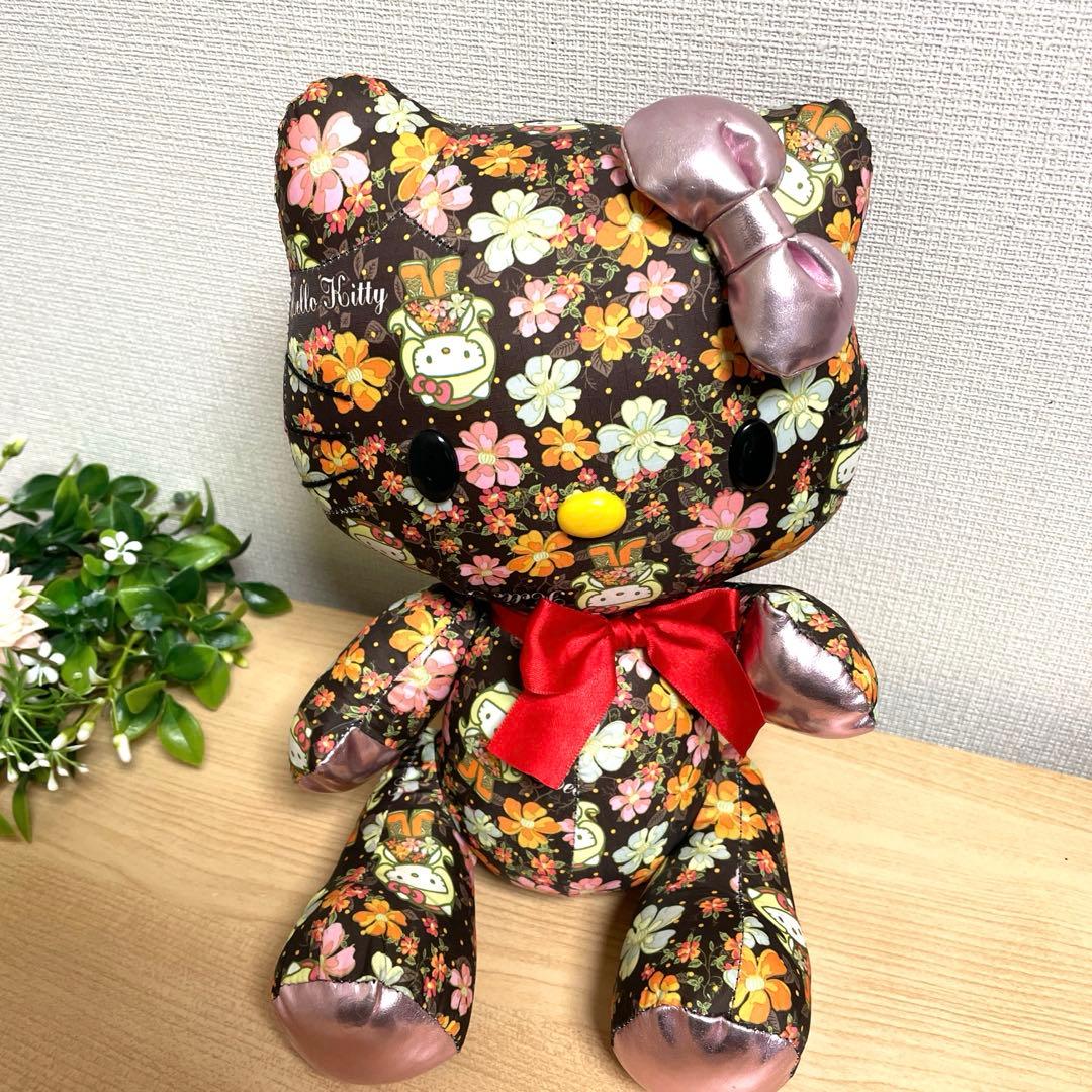 サンリオ フルールキティ ぬいぐるみ 約30cm 花柄