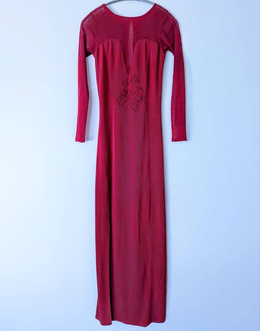 杉原杏璃 愛用の私物ドレス+ご本人着用チェキ２枚 直筆サイン入り 希少品 超レア